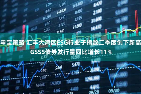 申宝策略 汇丰大湾区ESG行业子指数二季度创下新高 GSSS债券发行量同比增长11%